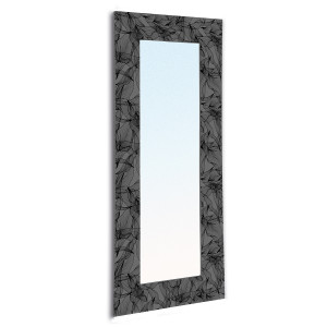 Specchio Mirror Foglie Grey&Black P3236M