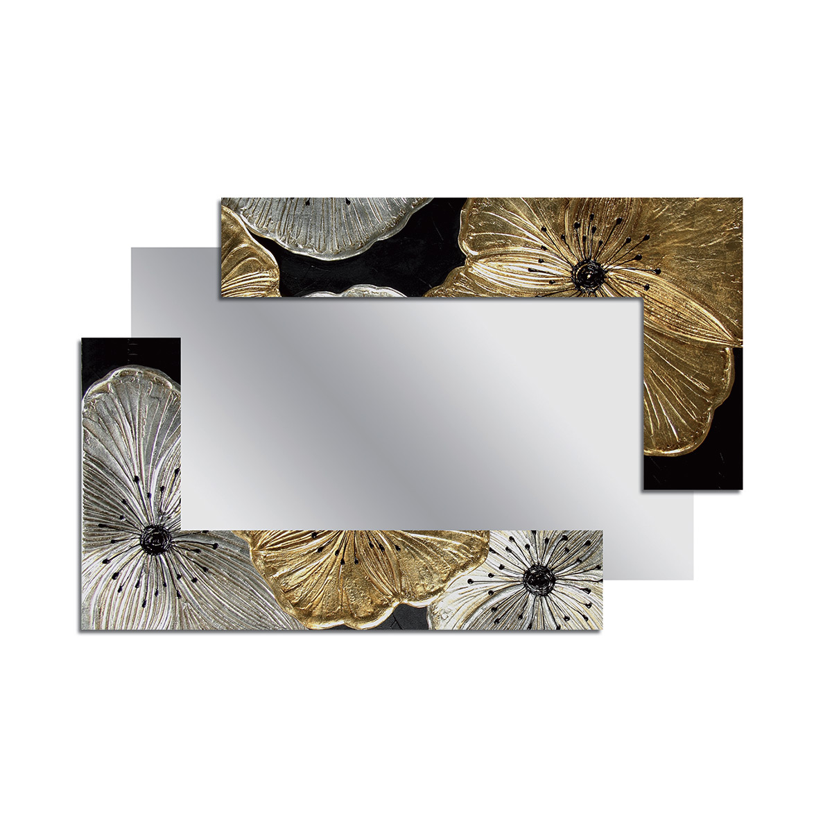 Specchio petunia grande bianco panna