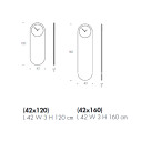 Specchio Timeless T7543 Tonin Casa dimensioni