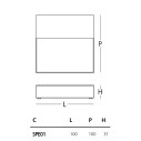 Spectrum Tavolo basso 100x100x31 Glas dimensioni
