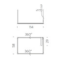 Spigolo Horizontal lampada a sospensione Nemo Lighting dimensioni