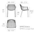 Spritz Poltroncina Vondom dimensioni