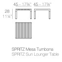Spritz Tavolino 45x45x28 Vondom dimensioni