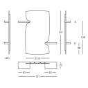 Squash Specchio a muro AC580 Magis dimensioni