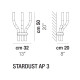 Stardust AP 3 lampada da parete Vistosi dimensioni