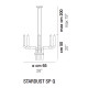 Stardust SP Q lampada a sospensione Vistosi dimensioni