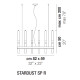 Stardust SP R lampada a sospensione Vistosi dimensioni