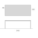 Still 45 Tavolo 100x240 Fantin dimensioni