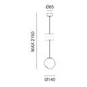 Stone 290.01 lampada a sospensione Il Fanale dimensioni