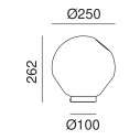 Stone 290.21 lampada da tavolo Il Fanale dimensioni