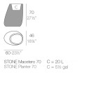 Stone Fioriera 60x46x70 Vondom dimensioni