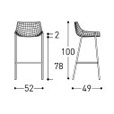 Summer Set Sgabello alto Varaschin dimensioni
