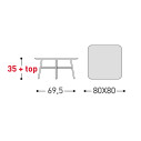 Summer Set Tavolino 80x80 Varaschin dimensioni