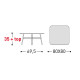 Summer Set Tavolino 80x80 Varaschin dimensioni