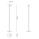 Super O Pro lampada da terra 1 luce Bianco Zafferano dimensioni