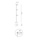 Super O Pro lampada da terra 3 luci Bianco Zafferano dimensioni