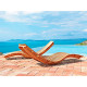 Unopiù Chaise longue Swing in teak ambientazione