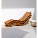 Unopiù Chaise longue Swing in teak impilabile