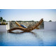 Unopiù Chaise longue Swing in teak ambientazione