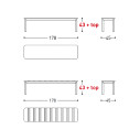System Panca 178x45 Varaschin dimensioni