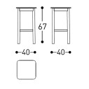 System Sgabello basso Varaschin dimensioni