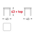 System Tavolino 45x45 Varaschin dimensioni