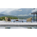 System Tavolino 140x80 H 27 Varaschin ambientazione