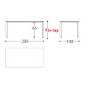System Tavolo fisso 200x100 Varaschin dimensioni