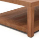 Tavolino da appoggio Sashi in legno massiccio di teak 90 x 90 cm Kavehome dettaglio