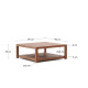 Tavolino da appoggio Sashi in legno massiccio di teak 90 x 90 cm Kavehome dimensioni