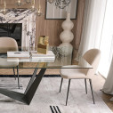 Tavolo Reverse Glass T8094FSG Tonin Casa ambientazione