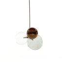 Lampada Atomo T9102 Tonin Casa vista C Sfera A: Fumè trasparente, Sfera B: Trasparente e Sfera C: Bronzo