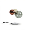 Lampada Atomo T9102 Tonin Casa vista A Sfera A: Fumè trasparente, Sfera B: Trasparente e Sfera C: Rame
