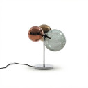 Lampada Atomo T9102 Tonin Casa vista C Sfera A: Fumè trasparente, Sfera B: Trasparente e Sfera C: Bronzo