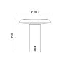 Artemide Takku lampada da tavolo dimensioni