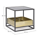 Tavolino con contenitore Mavila 42x42 Bizzotto dimensioni