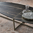 Tavolino Cross 08.27 Bontempi Casa piano SuperMarmo noir Desir opaco