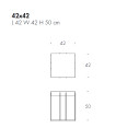 Tavolino Cruz T6879 Tonin Casa dimensioni