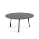Tavolino Mathis in fibra di cemento con gambe in acciaio finitura nera Ø 70 cm vista
