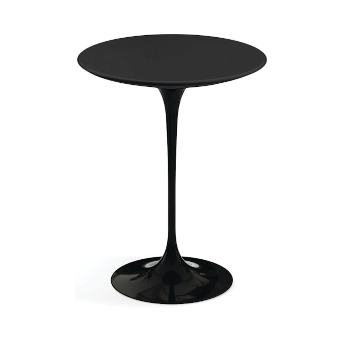 Knoll Saarinen Tavolo Rotondo Tulip Ø 41 H 51-52 Laminato Nero