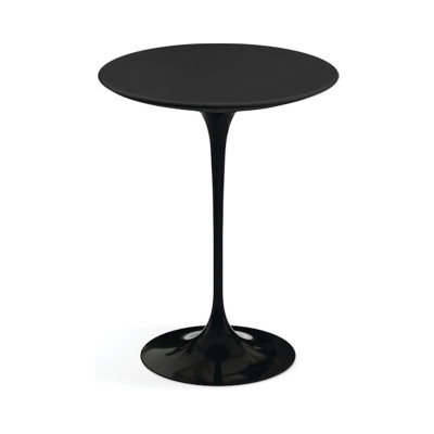 Knoll Saarinen Tavolo Rotondo Tulip Ø 41 H 51-52 Laminato Nero