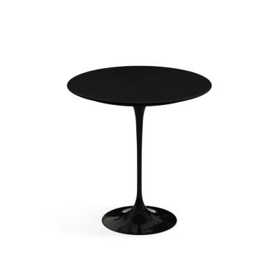 Knoll Saarinen Tavolo Rotondo Tulip Ø 51 H 51-52 Laminato Nero