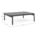 Tavolino Florencia 120x75 antracite Bizzotto dimensioni
