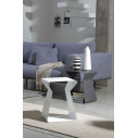 Tavolino Kito Bontempi Casa Acciaio Laccato Bianco & Antracite