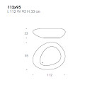 Tavolino Kos T8190L Tonin Casa dimensioni