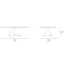 Tavolino Leaf Target Point dimensioni