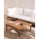 Tavolino Portitxol in legno massiccio di teak 80 x 80 cm Kave Home ambientazione
