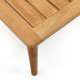 Tavolino Portitxol in legno massiccio di teak 80 x 80 cm Kave Home dettaglio