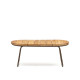Tavolino esterni Salguer legno massello acacia acciaio marrone Ø 100 x 50cm FSC 100% Kave Home vista