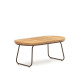 Tavolino esterni Salguer legno massello acacia acciaio marrone Ø 100 x 50cm FSC 100% Kave Home vista
